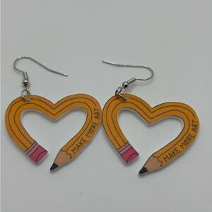 ✨5/$25✨Heart-Shaped Pencil Earrings